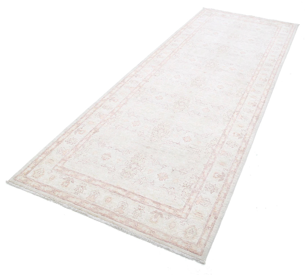 Afghan Serenity Runner Rug 3' 10" x 10' 8" Hand-Knotted | No. AT39993