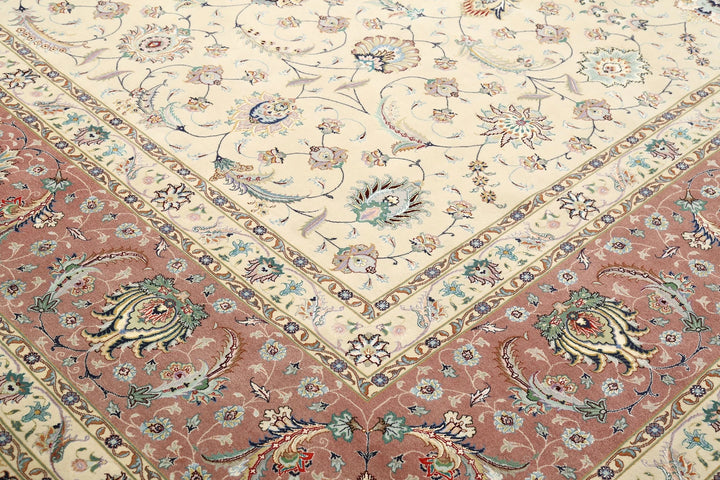 Persian Tabriz Rug 13' 0" x 16' 11" Hand-Knotted | No. AT40013