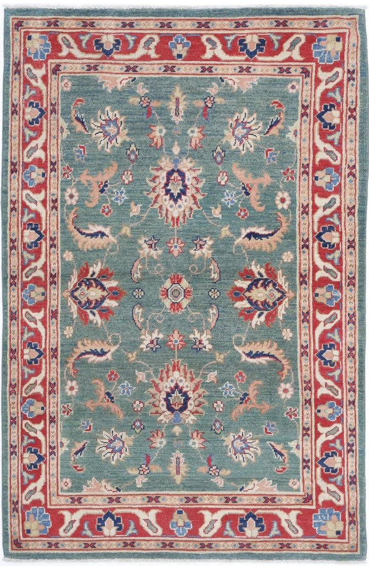 Afghan Ziegler Rug 3' 10" x 6' 3" Hand-Knotted | No. AT40171