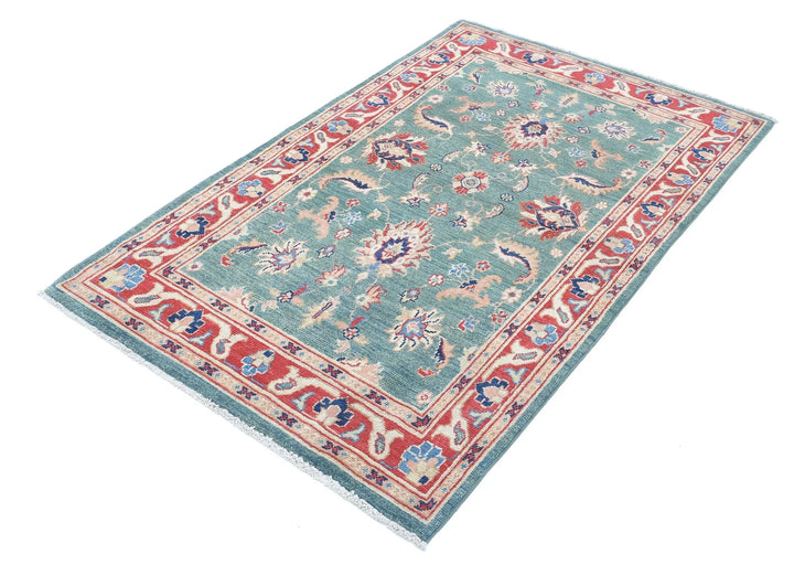 Afghan Ziegler Rug 3' 10" x 6' 3" Hand-Knotted | No. AT40171