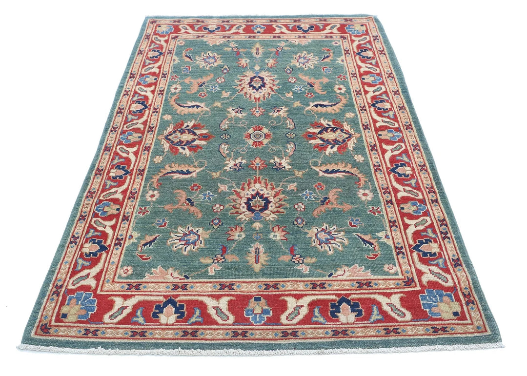 Afghan Ziegler Rug 3' 10" x 6' 3" Hand-Knotted | No. AT40171