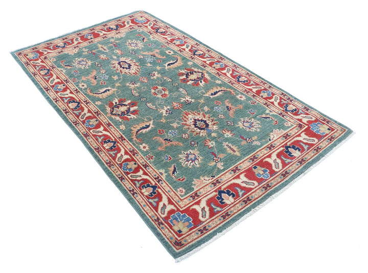 Afghan Ziegler Rug 3' 10" x 6' 3" Hand-Knotted | No. AT40171