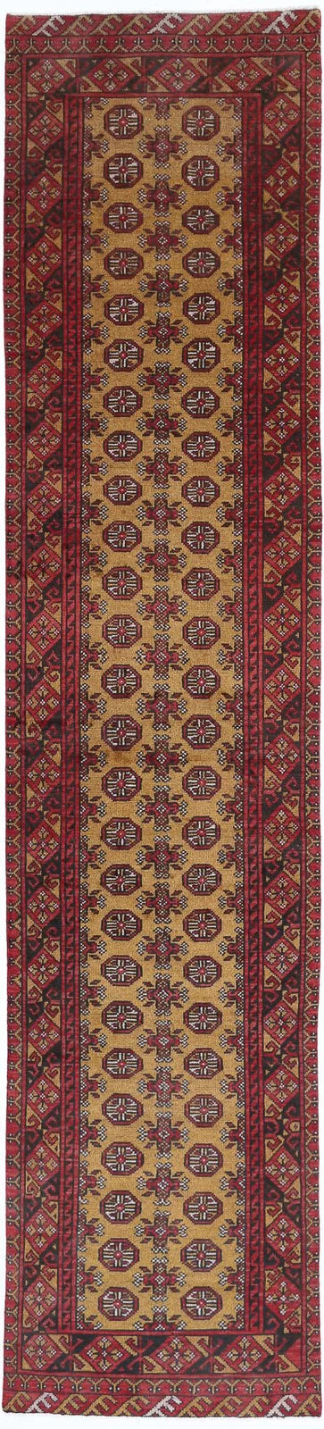 Afghan Akcha Revival Rug 2' 6" x 12' 5" Hand-Knotted | No. AT40206