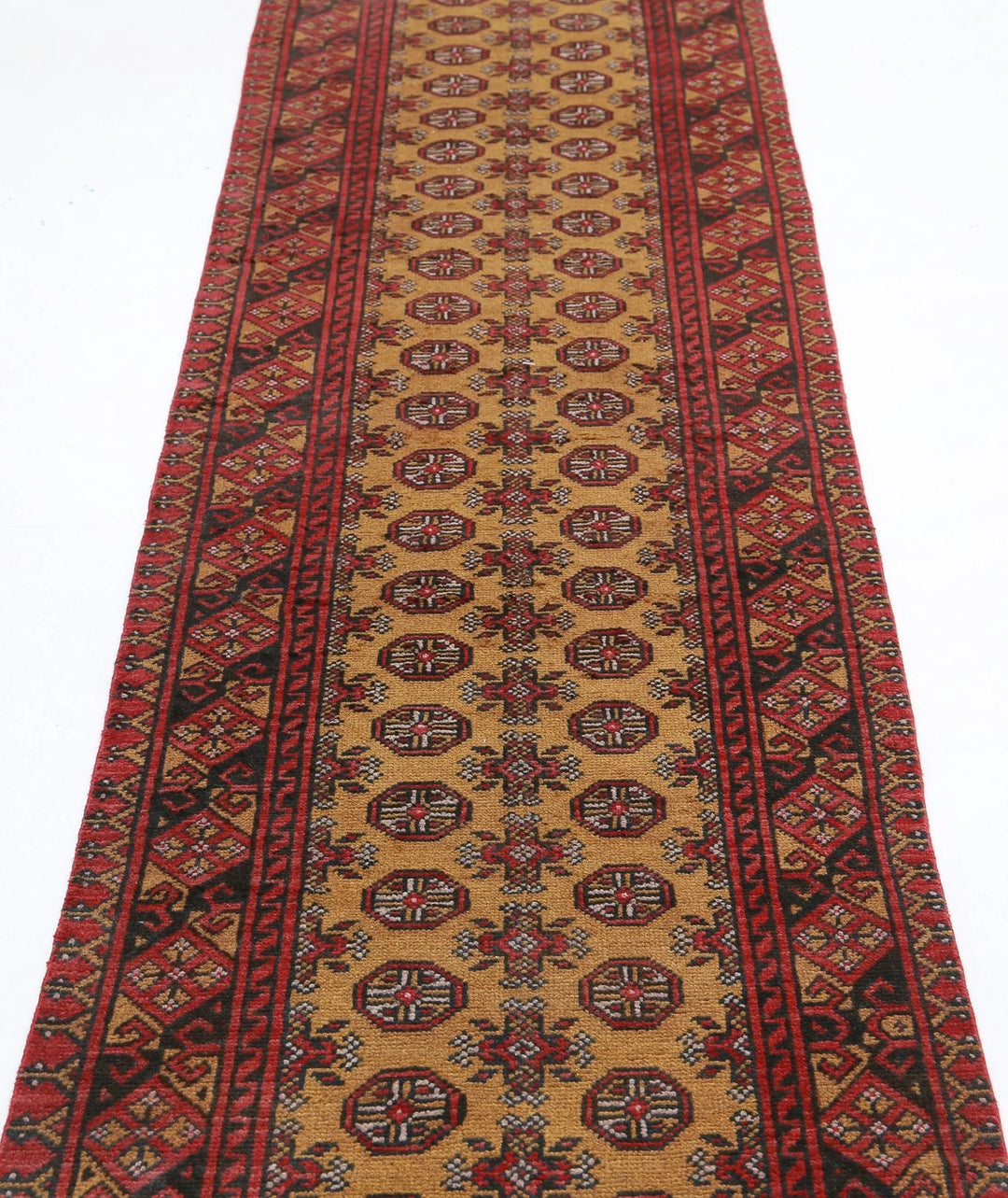 Afghan Akcha Revival Rug 2' 6" x 12' 5" Hand-Knotted | No. AT40206