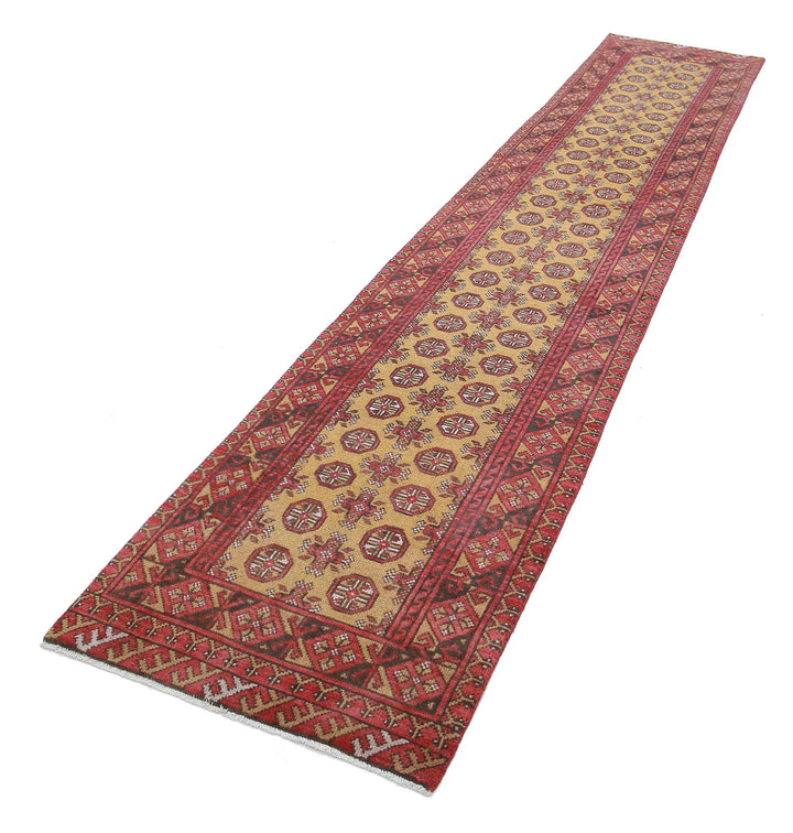 Afghan Akcha Revival Rug 2' 6" x 12' 5" Hand-Knotted | No. AT40206