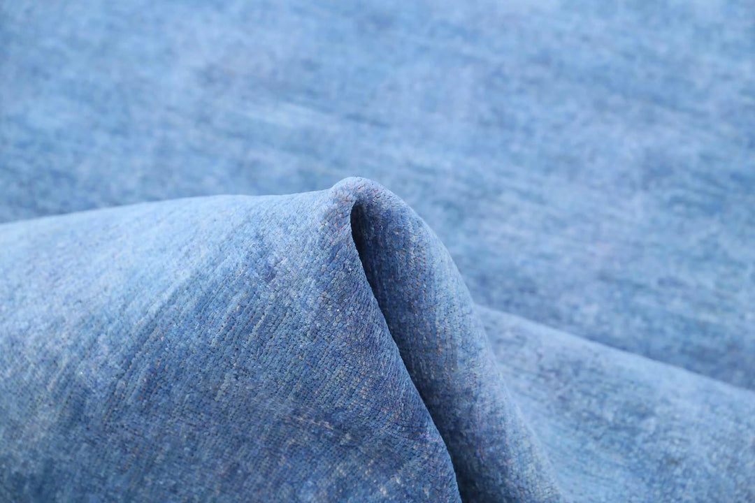 Blue Afghan Overdye Rug 2' 11" x 9' 2" Hand-Knotted | No. AT40217