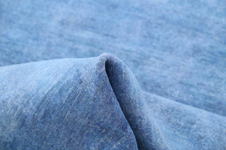 Blue Afghan Overdye Rug 2' 11" x 9' 2" Hand-Knotted | No. AT40217