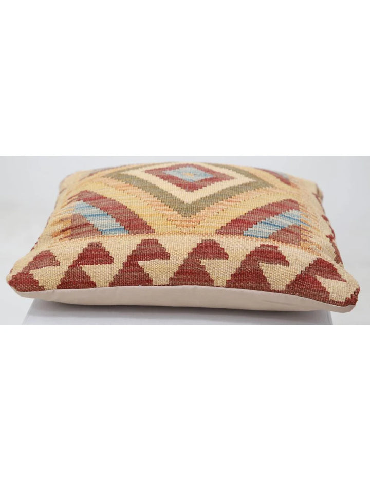 Afghan Tribal Pillow 1' 5" x 1' 5" Hand-Woven | No. AT40299