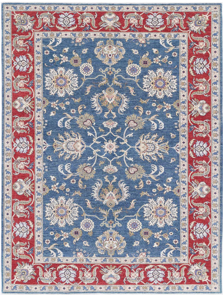 Afghan Ziegler Farhan Rug 5'6" x 8'2" Hand-Knotted | No. AT40718