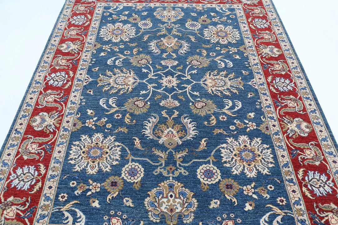Afghan Ziegler Farhan Rug 5'6" x 8'2" Hand-Knotted | No. AT40718