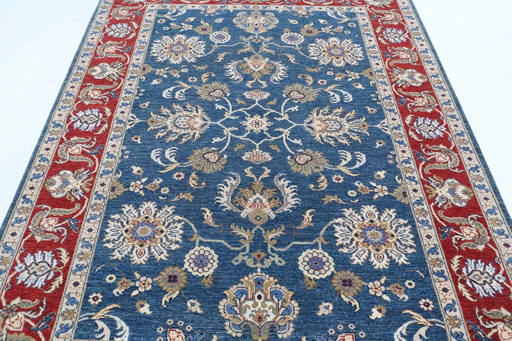 Afghan Ziegler Farhan Rug 5'6" x 8'2" Hand-Knotted | No. AT40718