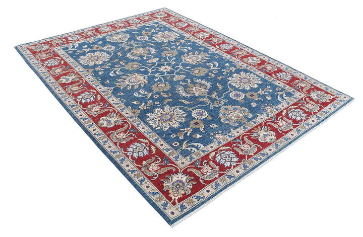Afghan Ziegler Farhan Rug 5'6" x 8'2" Hand-Knotted | No. AT40718