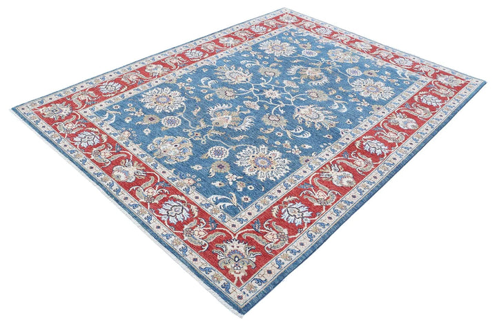 Afghan Ziegler Farhan Rug 5'6" x 8'2" Hand-Knotted | No. AT40718