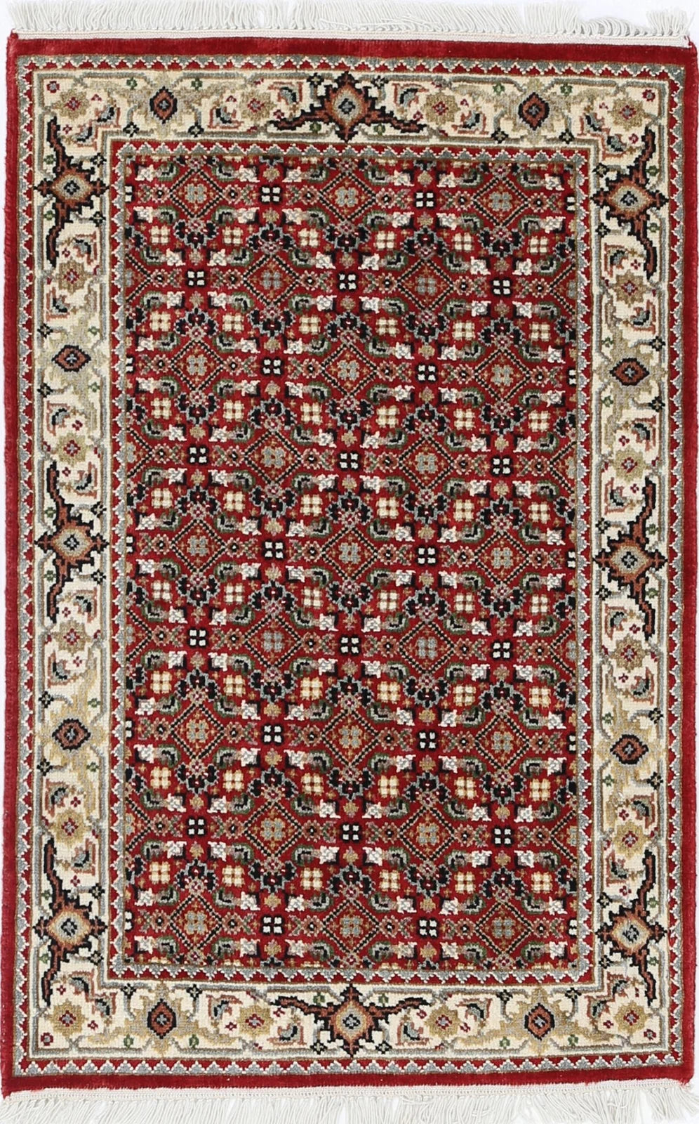 Red Indian Ziegler Rug 1' 11" x 3' 0" Hand-Knotted | No. AT40812