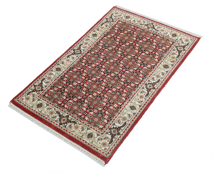 Red Indian Ziegler Rug 1' 11" x 3' 0" Hand-Knotted | No. AT40812