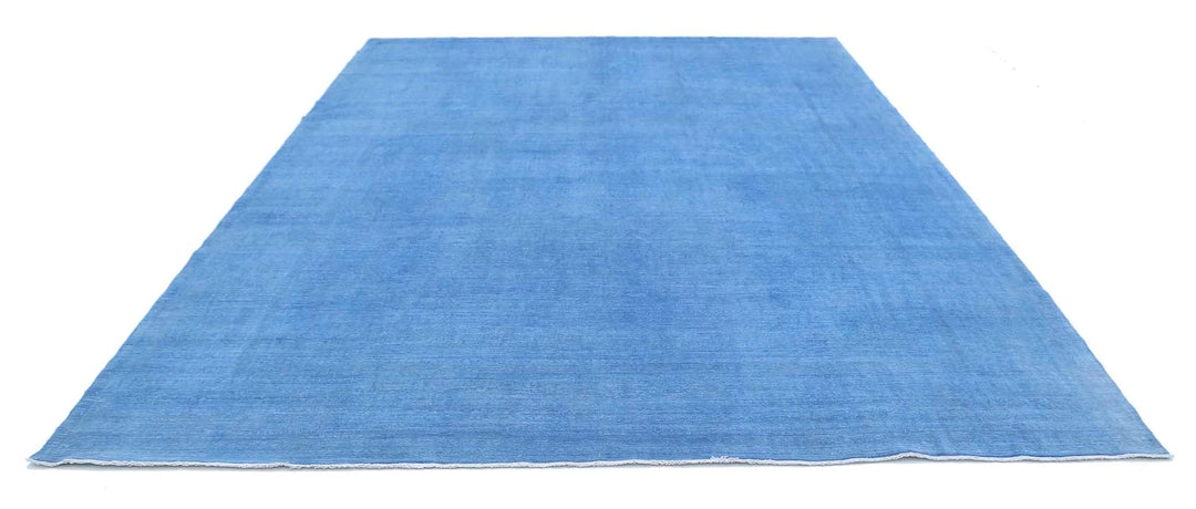 Blue Afghan Overdye Rug 9' 1" x 12' 0" Hand-Knotted | No. AT40938