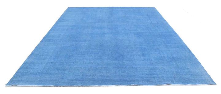 Blue Afghan Overdye Rug 9' 1" x 12' 0" Hand-Knotted | No. AT40938