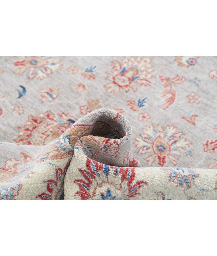 Afghan Ziegler Rug 6' 6" x 9' 5" Hand-Knotted | No. AT40959