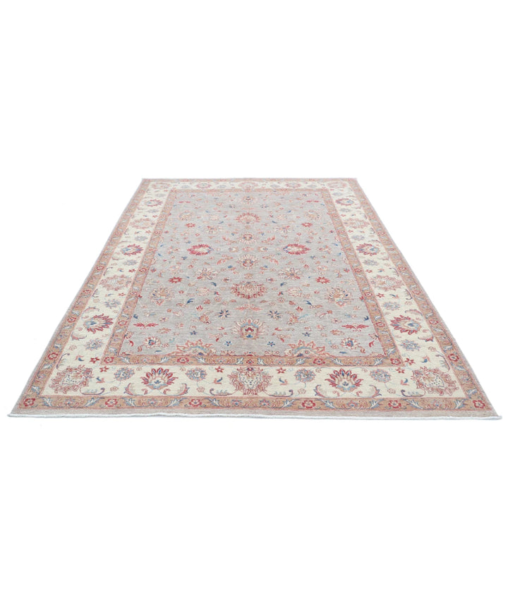 Afghan Ziegler Rug 6' 6" x 9' 5" Hand-Knotted | No. AT40959