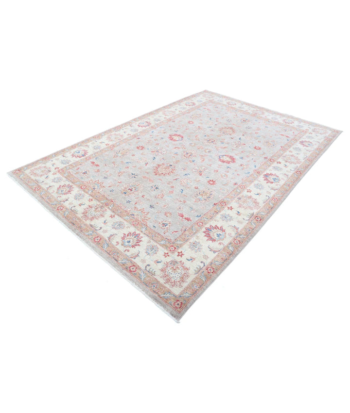 Afghan Ziegler Rug 6' 6" x 9' 5" Hand-Knotted | No. AT40959
