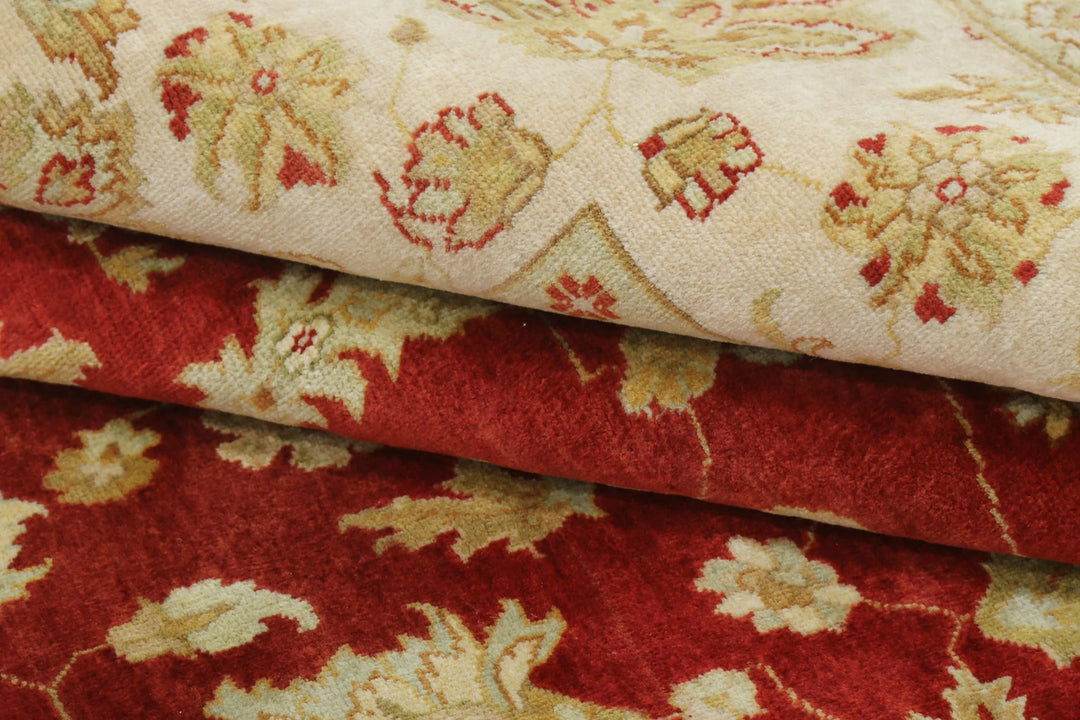 Rust Indian Ziegler Rug 8' 10" x 11' 10" Hand-Knotted | No. AT41086