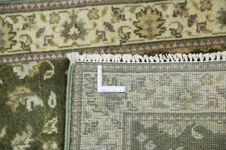 Green Indian Ziegler Rug 2' 0" x 2' 9" Hand-Knotted | No. AT41103
