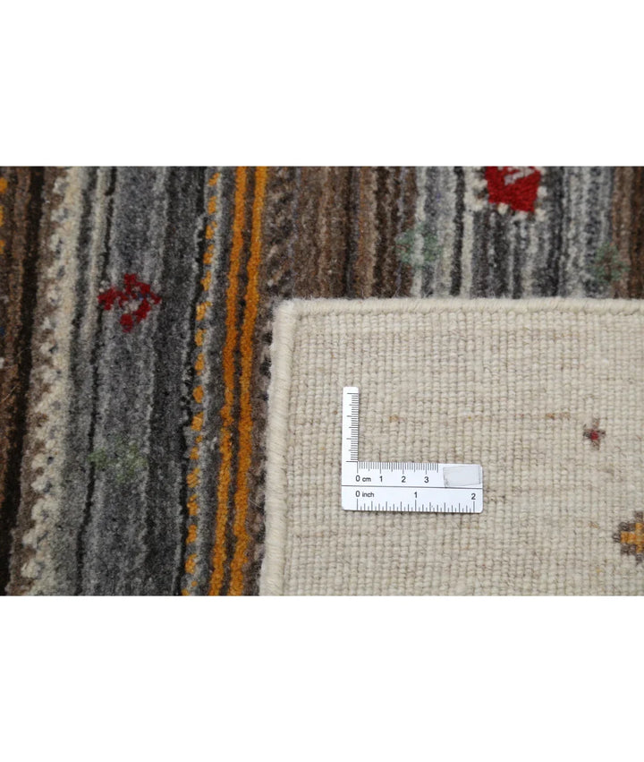 Ivory Indian Oriental Rug 3' 0" x 5' 3" Hand-Knotted | No. AT411409