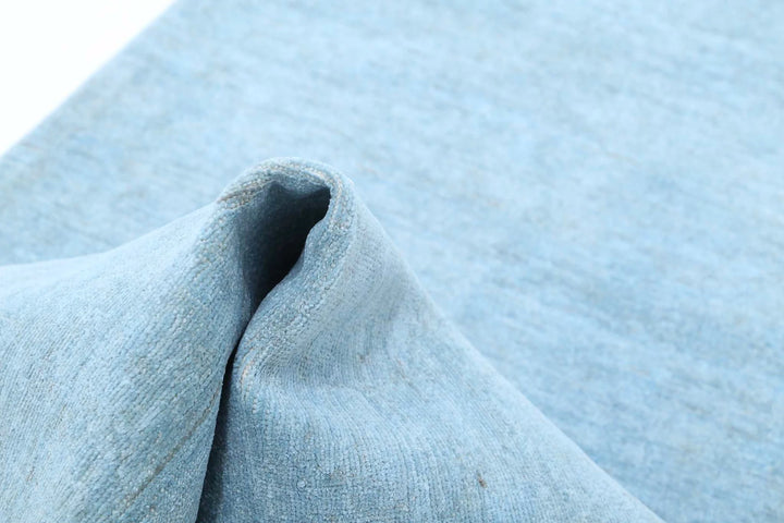 Blue Afghan Overdye Rug 2' 7" x 9' 3" Hand-Knotted | No. AT41235