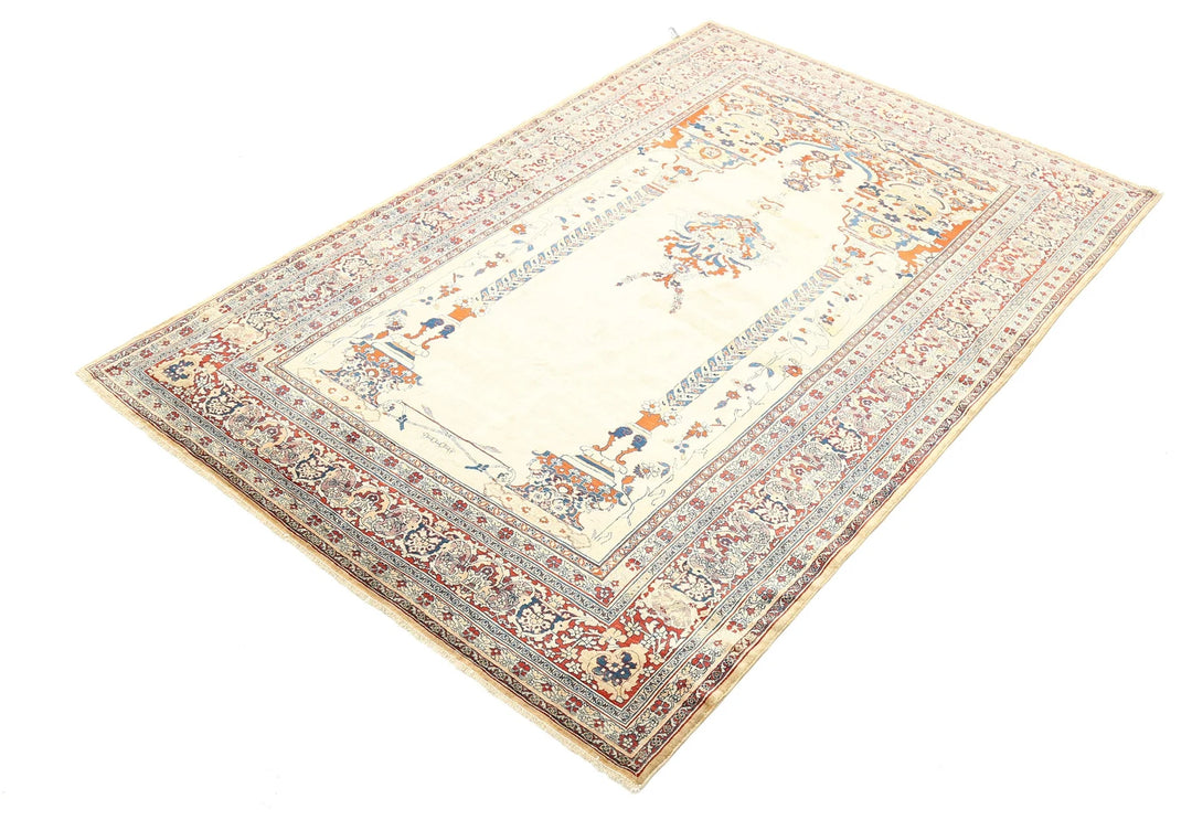 Persian Haji Jalili Rug 4' 2" x 6' 5" Hand-Knotted | No. AT41338