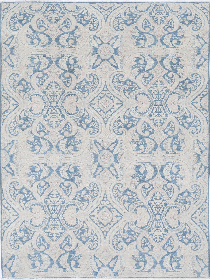 Afghan Oriental Rug 6' 0" x 7' 11" Hand-Knotted | No. AT41374