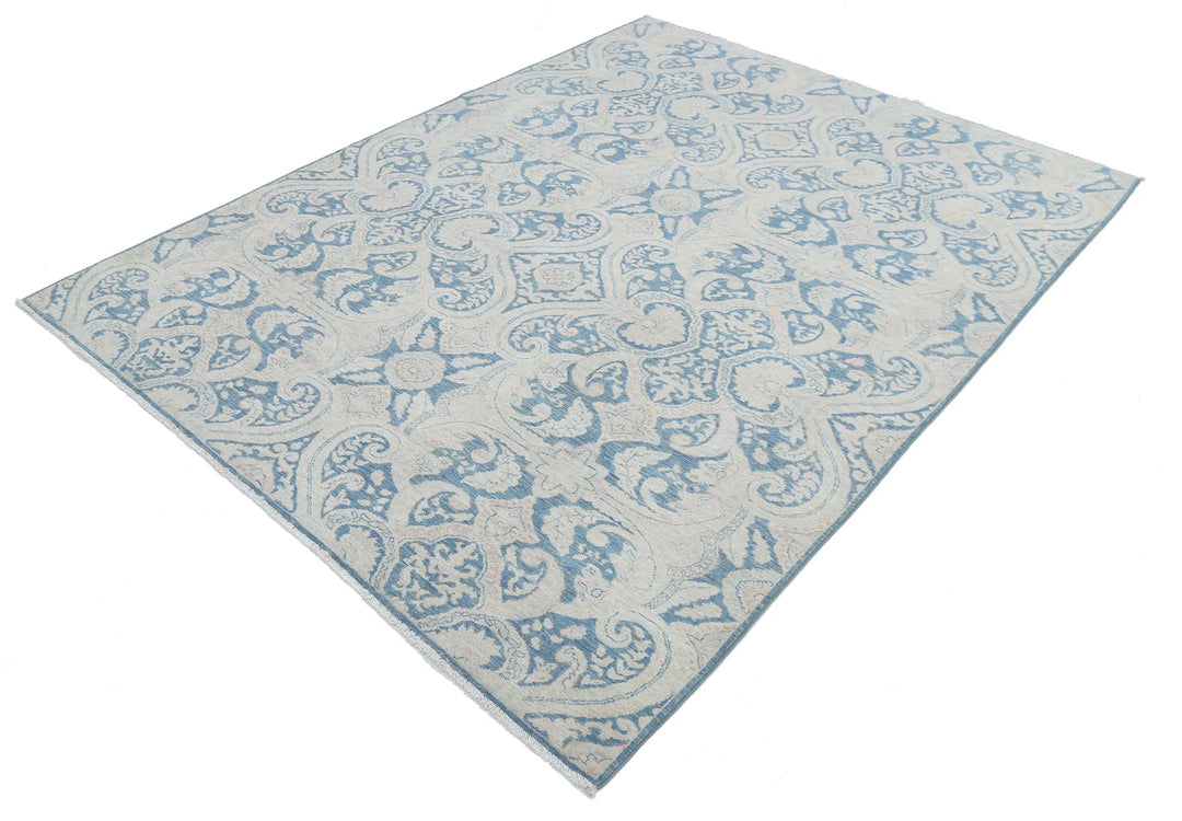 Afghan Oriental Rug 6' 0" x 7' 11" Hand-Knotted | No. AT41374