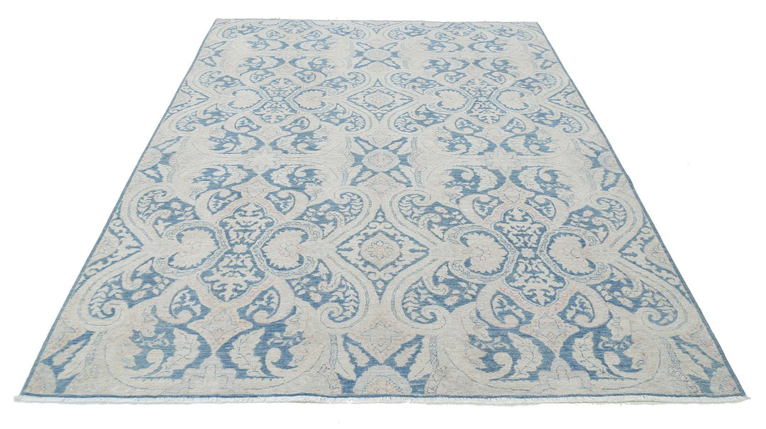 Afghan Oriental Rug 6' 0" x 7' 11" Hand-Knotted | No. AT41374
