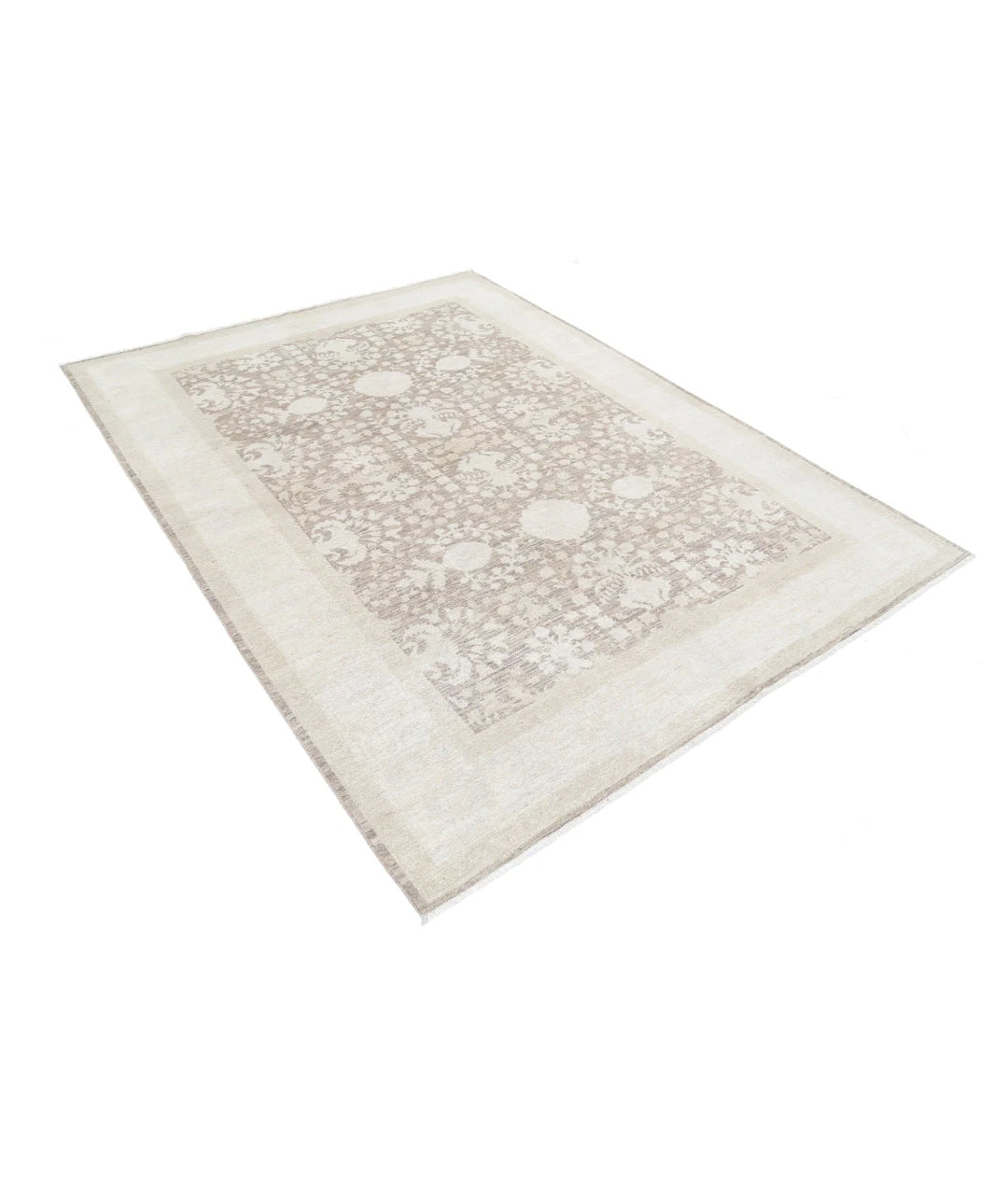 Afghan Tabriz Rug 6' 0" x 8' 3" Hand-Knotted | No. AT41390