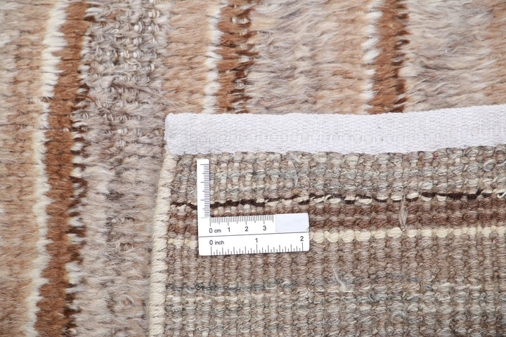 Grey Afghan Tribal Rug 4' 2" x 5' 11" Hand-Knotted | No. AT41404