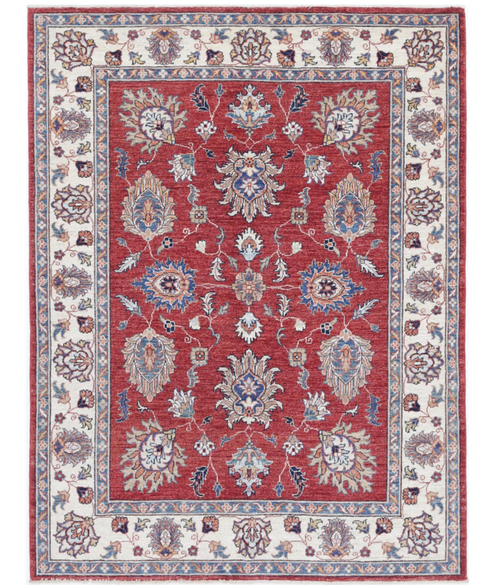Afghan Ziegler Farhan Rug 4' 10" x 6' 6" Hand-Knotted | No. AT41541