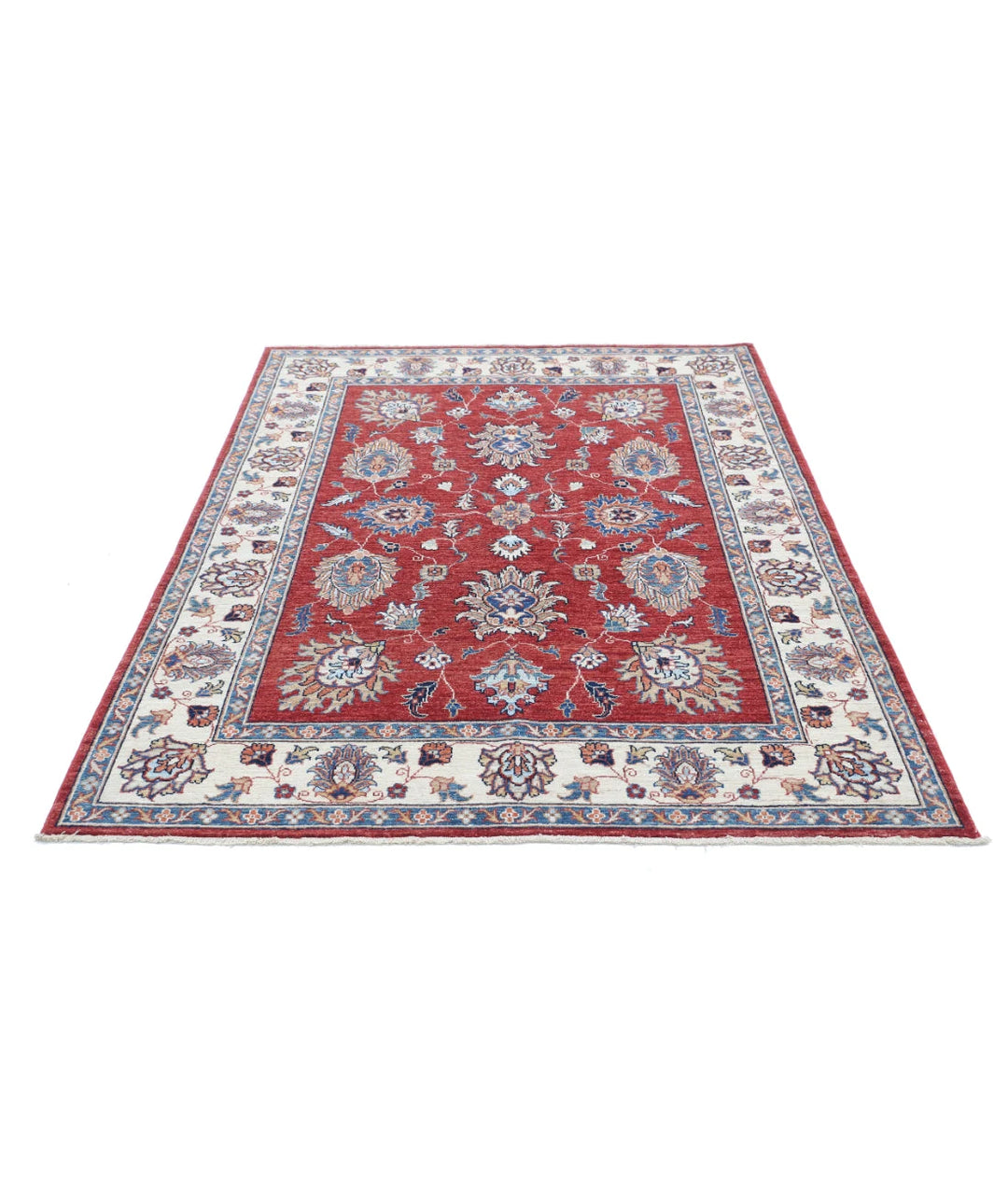 Afghan Ziegler Farhan Rug 4' 10" x 6' 6" Hand-Knotted | No. AT41541
