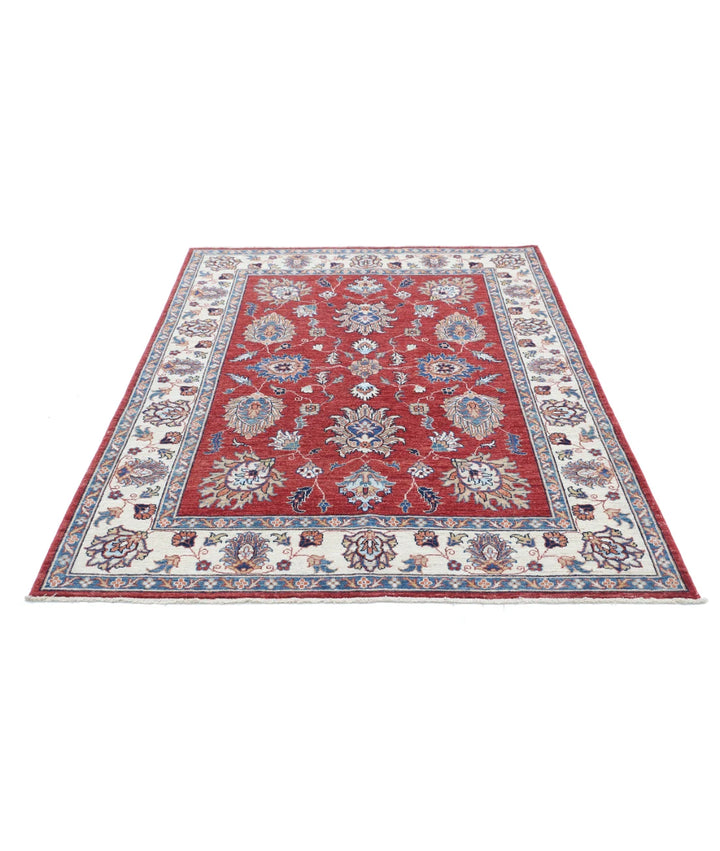Afghan Ziegler Farhan Rug 4' 10" x 6' 6" Hand-Knotted | No. AT41541