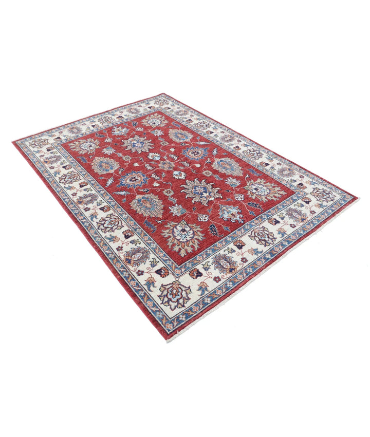 Afghan Ziegler Farhan Rug 4' 10" x 6' 6" Hand-Knotted | No. AT41541