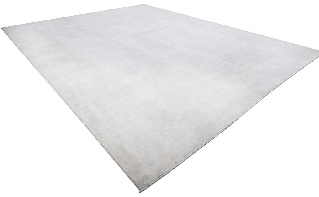 Ivory Afghan Serenity Rug 14' 7" x 18' 11" Hand-Knotted | No. AT41592
