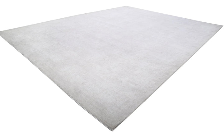 Ivory Afghan Serenity Rug 14' 7" x 18' 11" Hand-Knotted | No. AT41592
