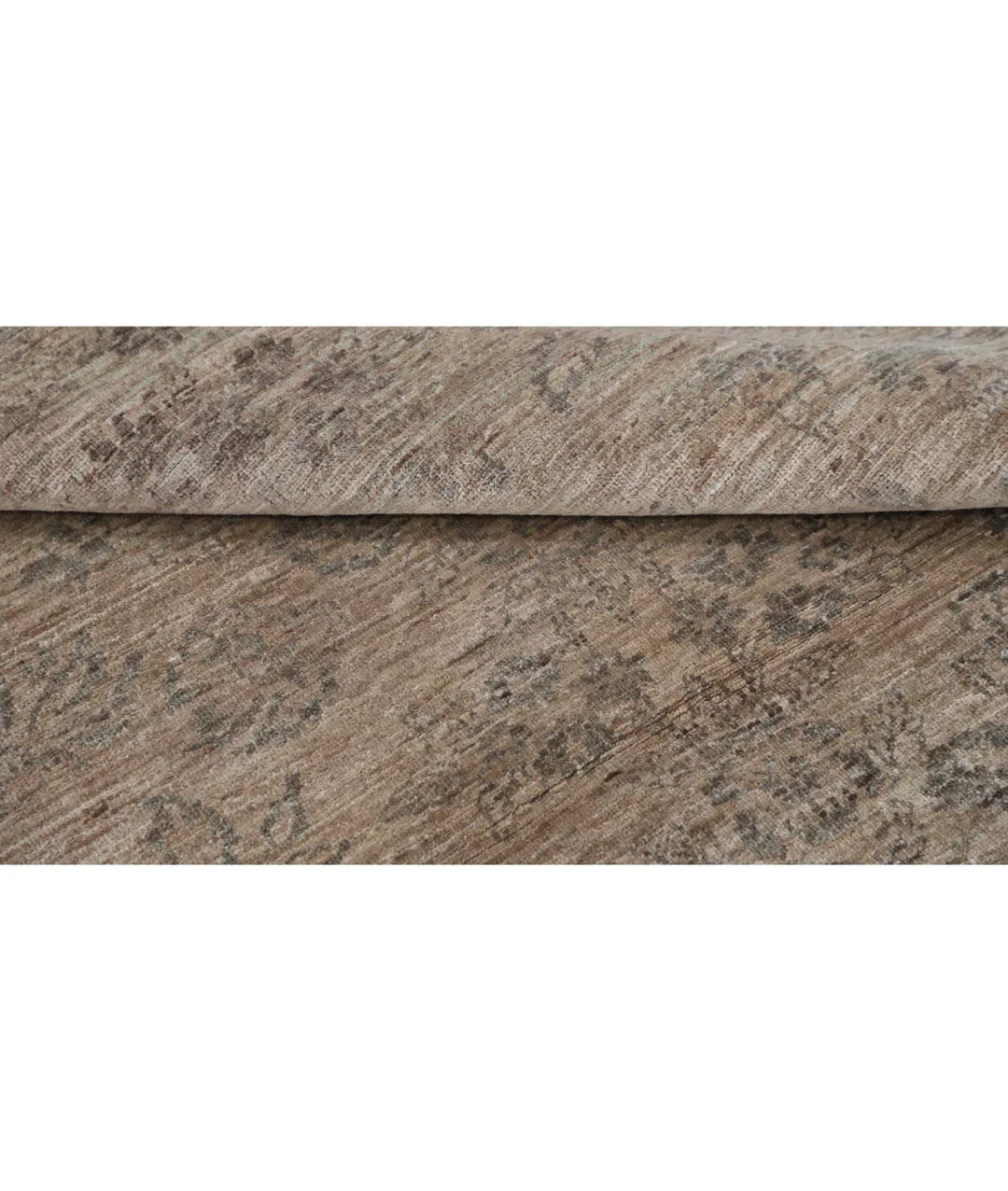 Brown Afghan Ziegler Rug 4' 0" x 5' 7" Hand-Knotted | No. AT41598