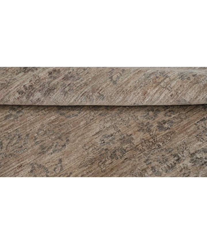 Brown Afghan Ziegler Rug 4' 0" x 5' 7" Hand-Knotted | No. AT41598