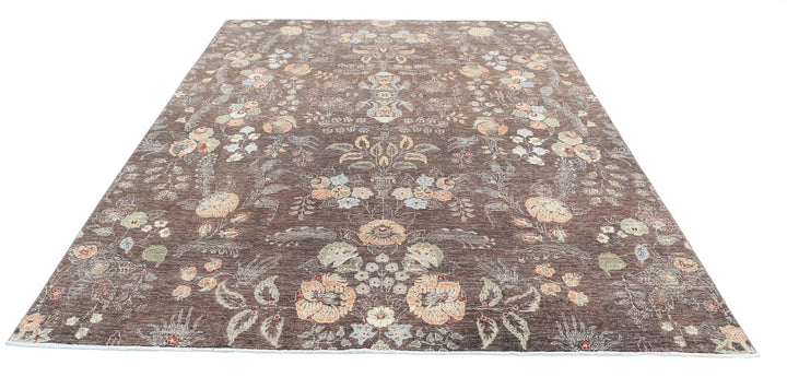 Afghan Oriental Rug 7' 10" x 9' 10" Hand-Knotted | No. AT41600