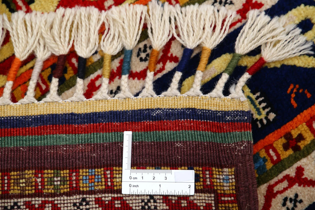 Afghan Shaal Rug 4' 1" x 7' 7" Hand-Knotted | No. AT41683