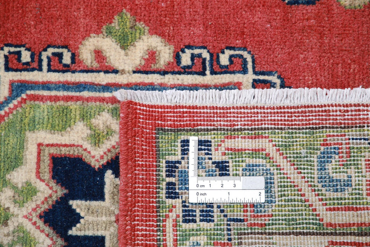 Afghan Kazak Rug 9' 1" x 11' 8" Hand-Knotted | No. AT41725