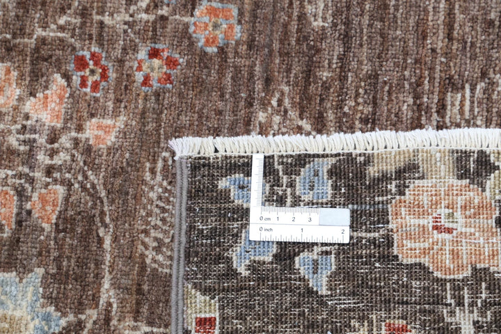 Afghan Tabriz Rug 8' 10" x 11' 3" Hand-Knotted | No. AT41773