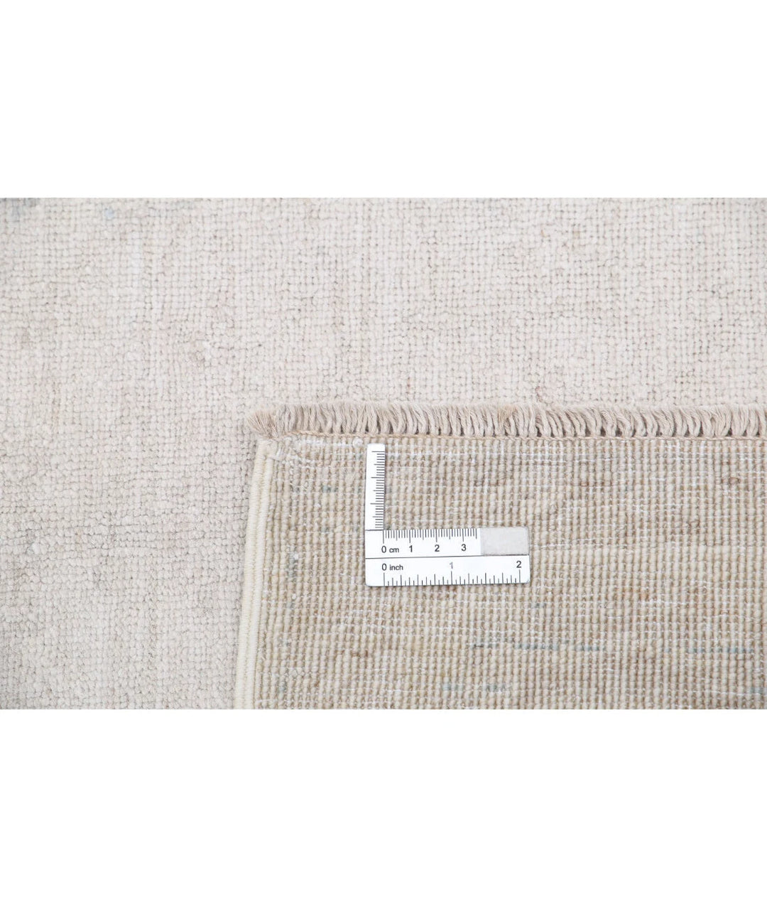 Ivory Afghan Serenity Rug 5' 7" x 7' 8" Hand-Knotted | No. AT41791
