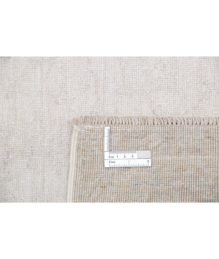 Ivory Afghan Serenity Rug 5' 7" x 7' 8" Hand-Knotted | No. AT41791