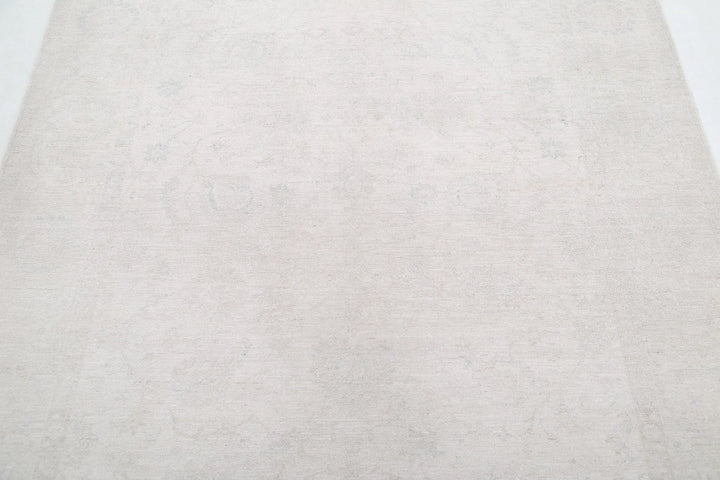 Ivory Afghan Serenity Rug 5' 7" x 7' 8" Hand-Knotted | No. AT41791
