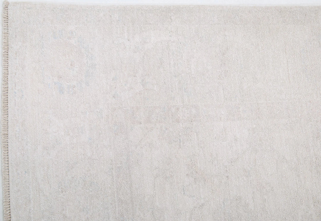 Ivory Afghan Serenity Rug 5' 7" x 7' 8" Hand-Knotted | No. AT41791